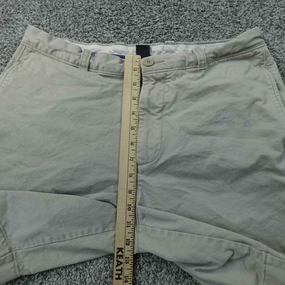 J Crew Shorts Mens 34 Beige Tan Brown Khaki Flat Front Casual Preppy Summer Golf